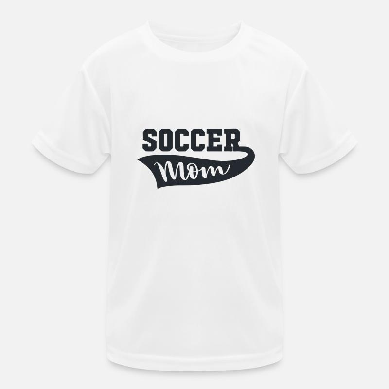 Soccer Mom - Kinder Funktions-T-Shirt - Weiß