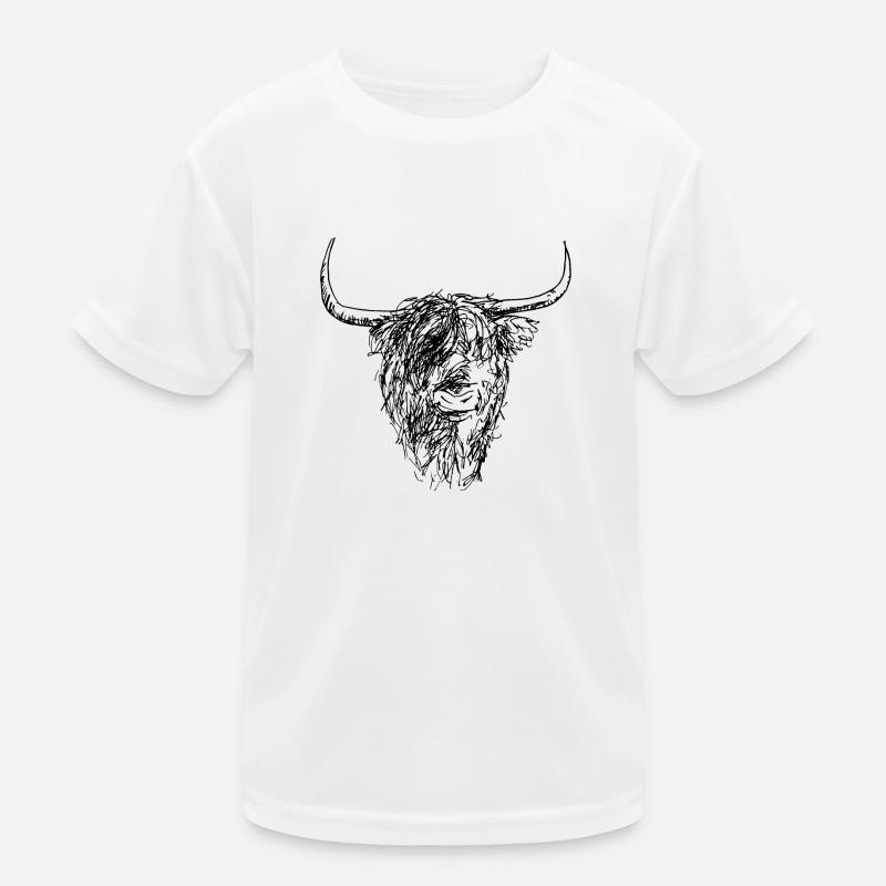 Scottish Highlander - dessin à l'encre T-shirt sport Enfant