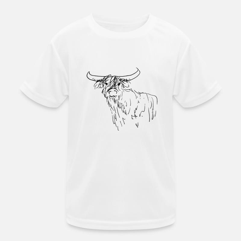 Cher Highlander écossais T-shirt sport Enfant