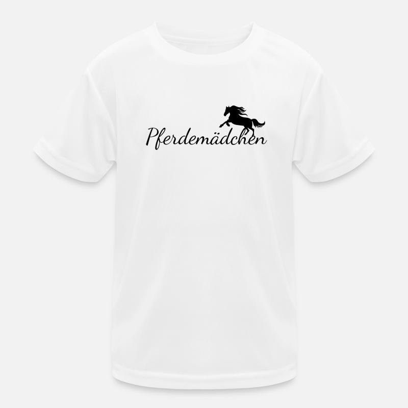 Pferdemädchen Pferd Design Kinder Funktions-T-Shirt