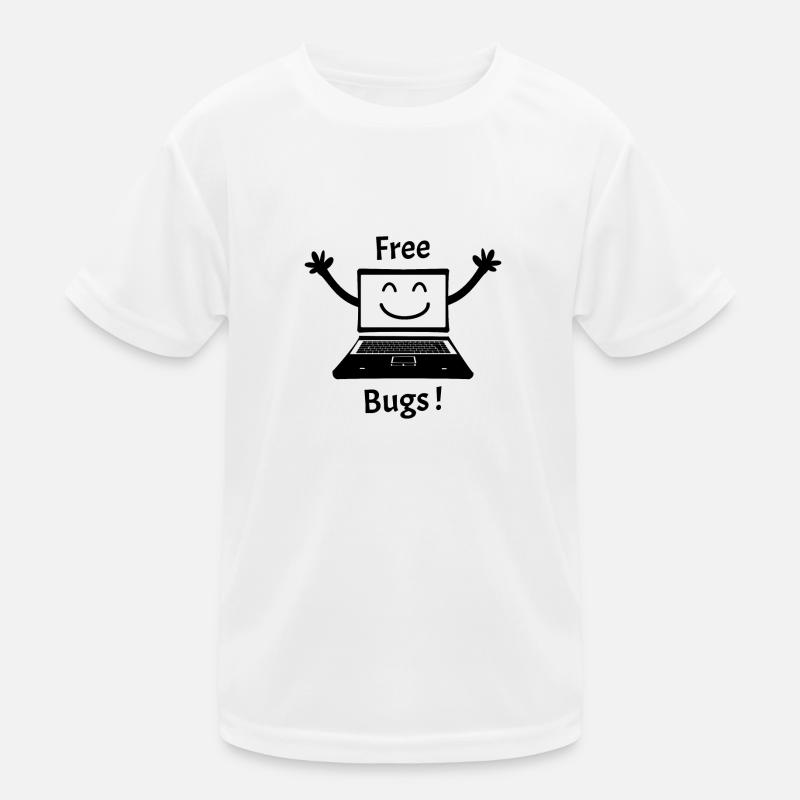 FREE BUGS! (computer, cuddle, hug, computer) Kids Functional T-Shirt