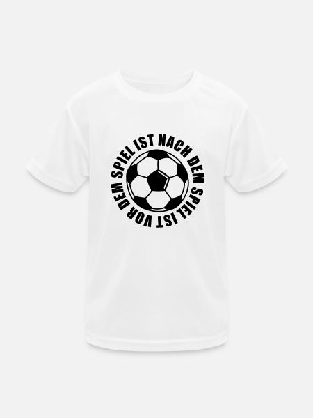 NACH DEM SPIEL IST VOR DEM SPIEL - Kinder Funktions-T-Shirt - Weiß - Vorne