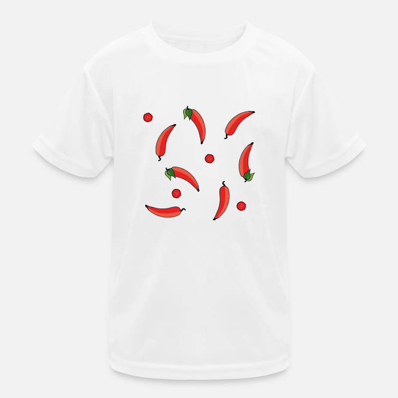 delicious appetizing chilli pattern Kids Functional T-Shirt