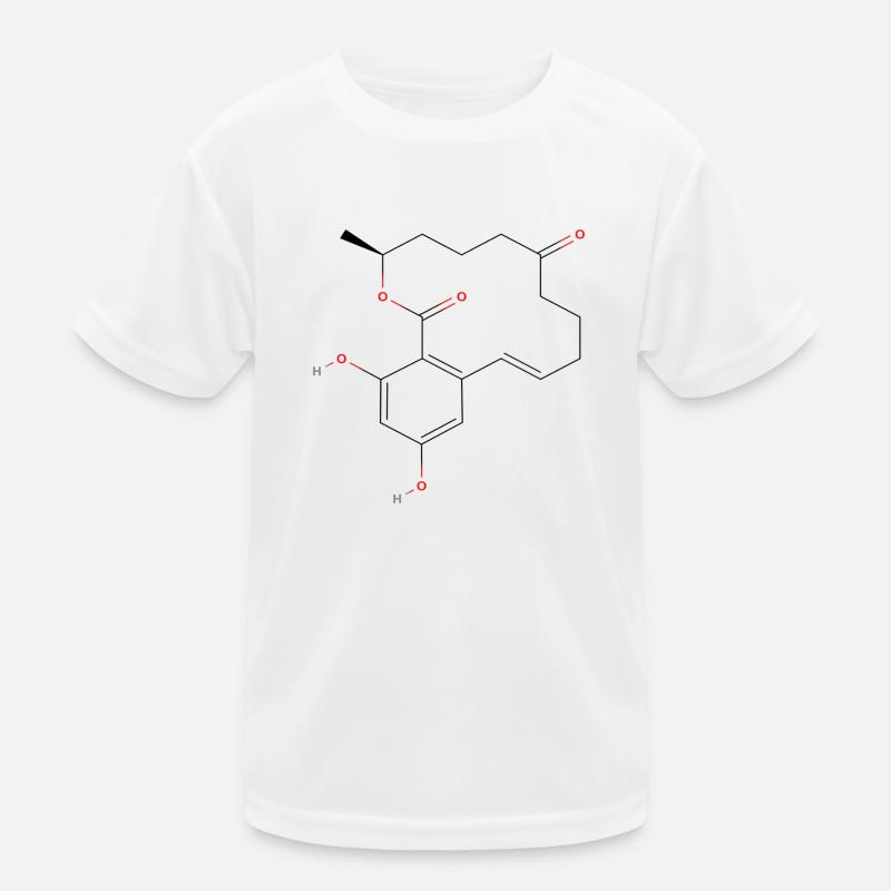 Zearalenon Molekül - Farbige Strukturformel Kinder Funktions-T-Shirt
