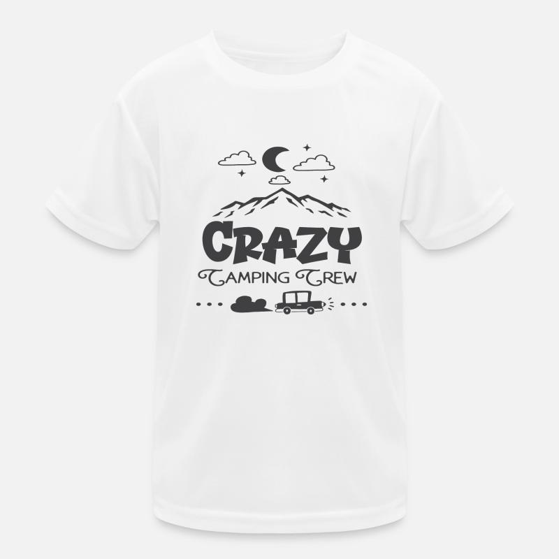Crazy Camping Crew Kids Functional T-Shirt