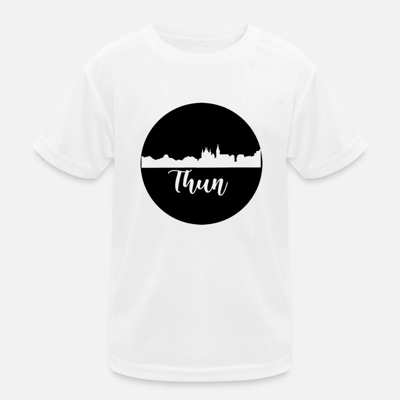 thun,skyline,graffiti, coupe à ciseaux,noir T-shirt sport Enfant