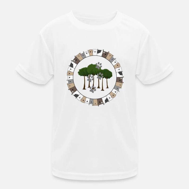 Hunde und Natur Kinder Funktions-T-Shirt