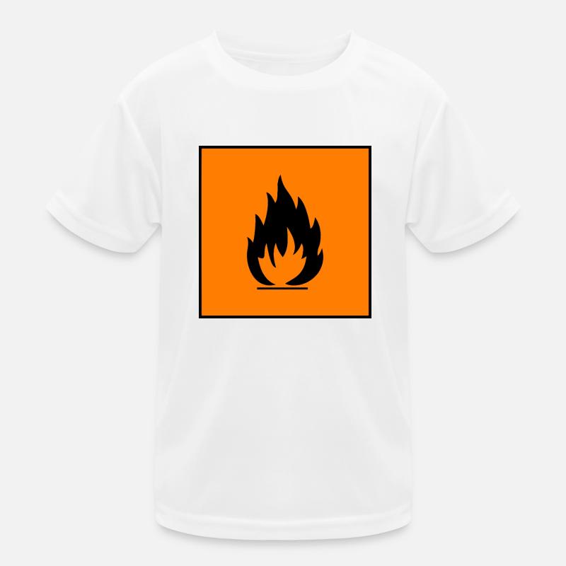 Flammable Danger Warning, Flammable Danger Kids Functional T-Shirt