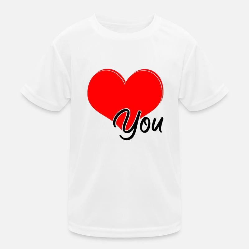 déclaration d'amour cœur rouge T-shirt sport Enfant