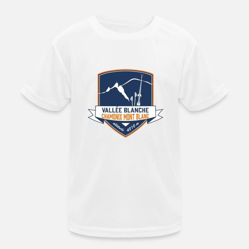 ecusson chamonix la vallée blanche leewarddesign T-shirt sport Enfant