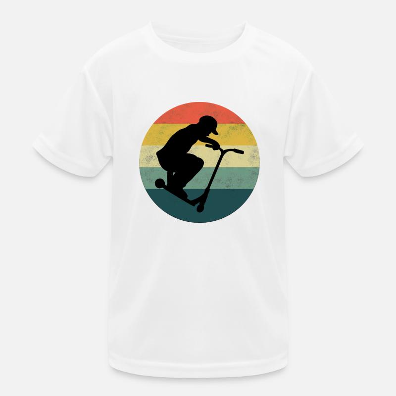 Stunt Scooter Kinder Retro Stuntroller Tretroller Kinder Funktions-T-Shirt