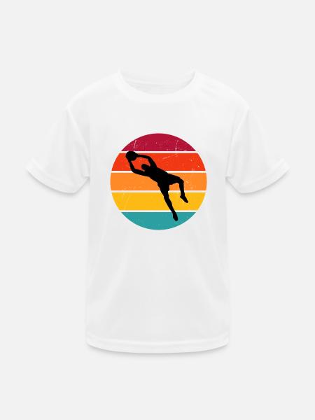 Torwart Fußballer Fußballspieler Fußball Torhüter - Kinder Funktions-T-Shirt - Weiß