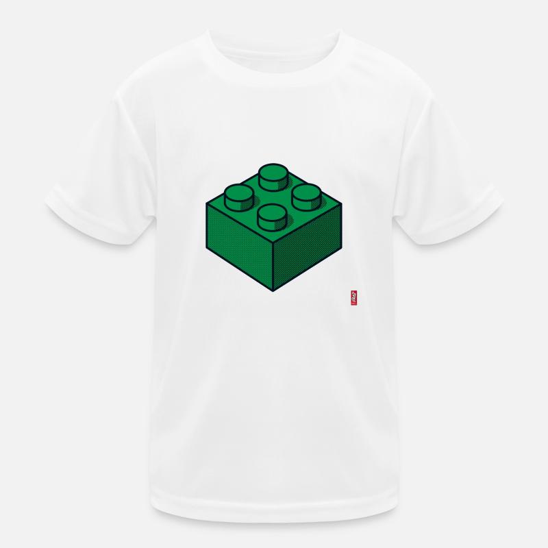 Baustein Gruen Kinder Funktions-T-Shirt
