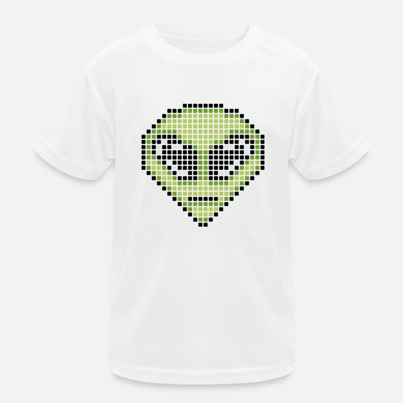 pixel art alien Kids Functional T-Shirt