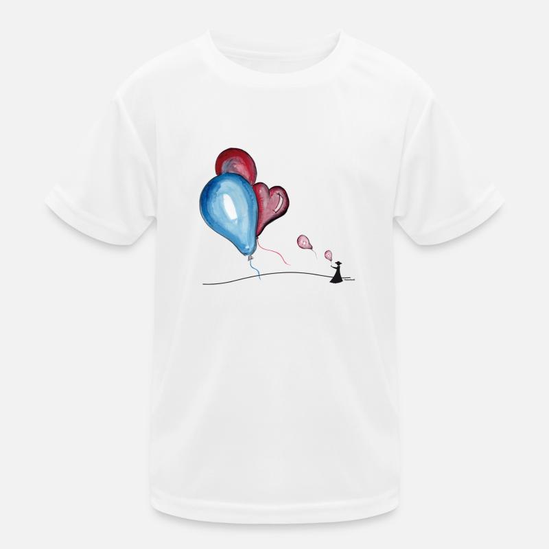 Luftballon im Wind Kinder Funktions-T-Shirt