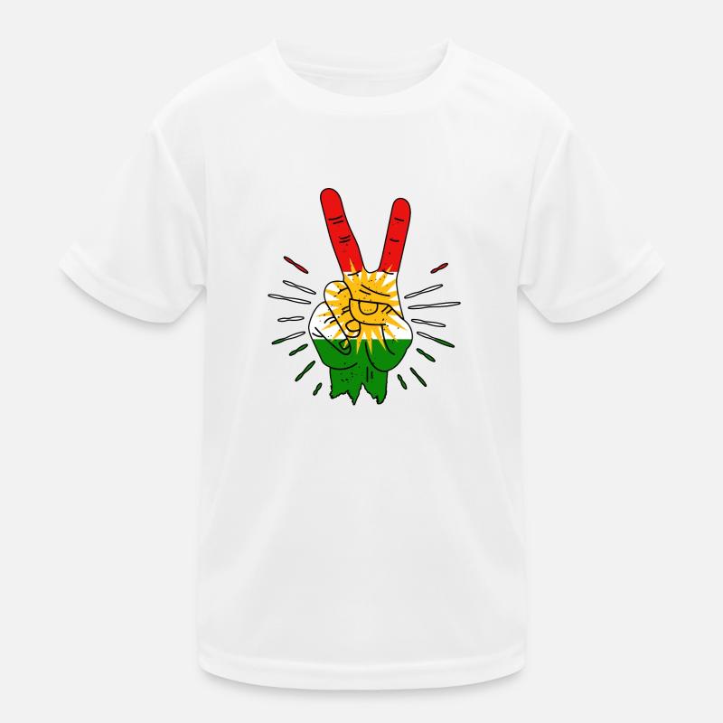 Kurdistan Peace Finger Kinder Funktions-T-Shirt