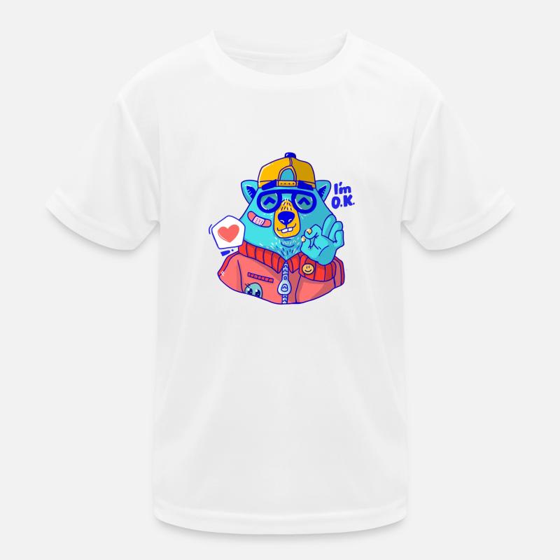 Gute Laune Bär Kinder Funktions-T-Shirt
