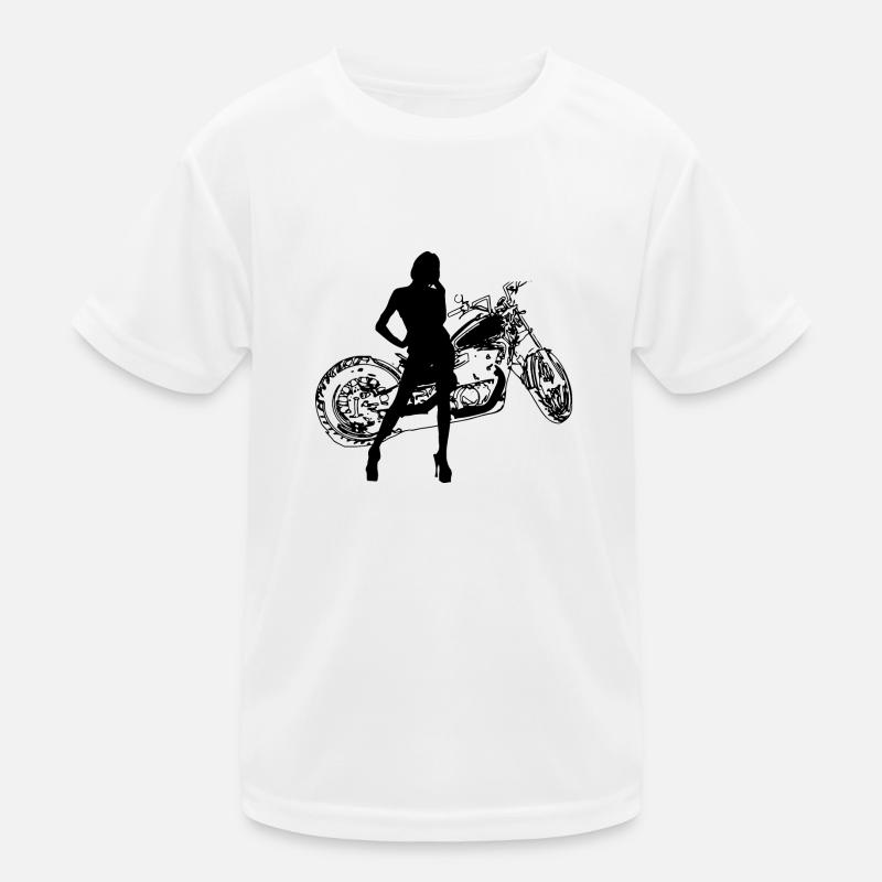 Motorrad Kinder Funktions-T-Shirt