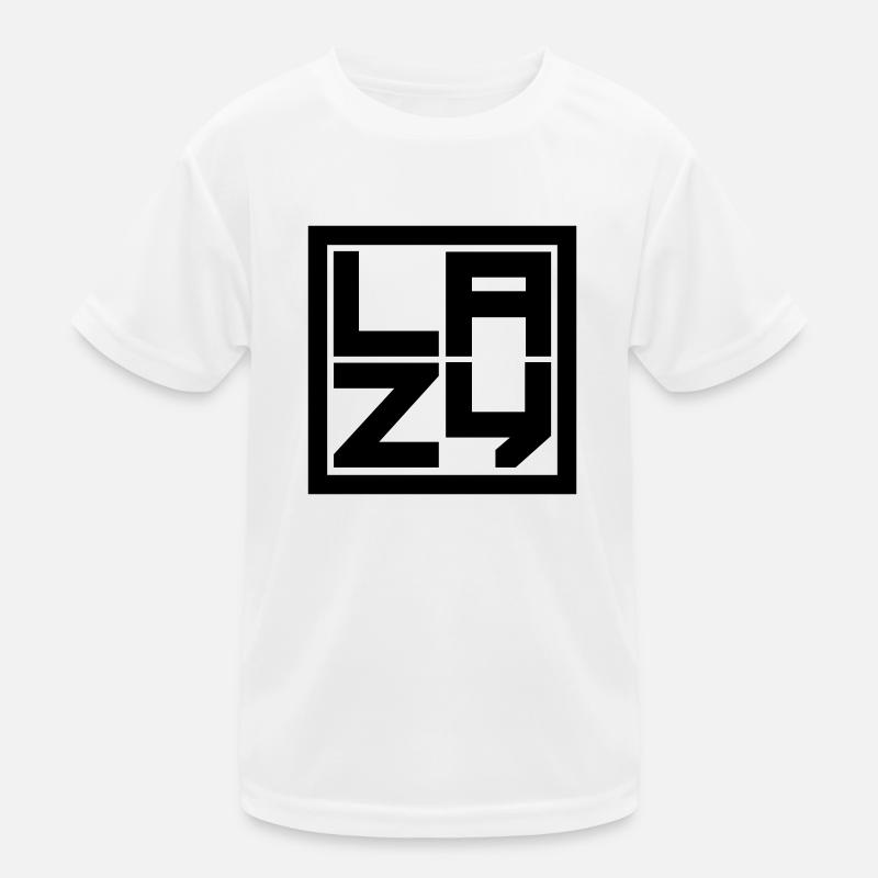 Schild Lazy Viereck Kinder Funktions-T-Shirt