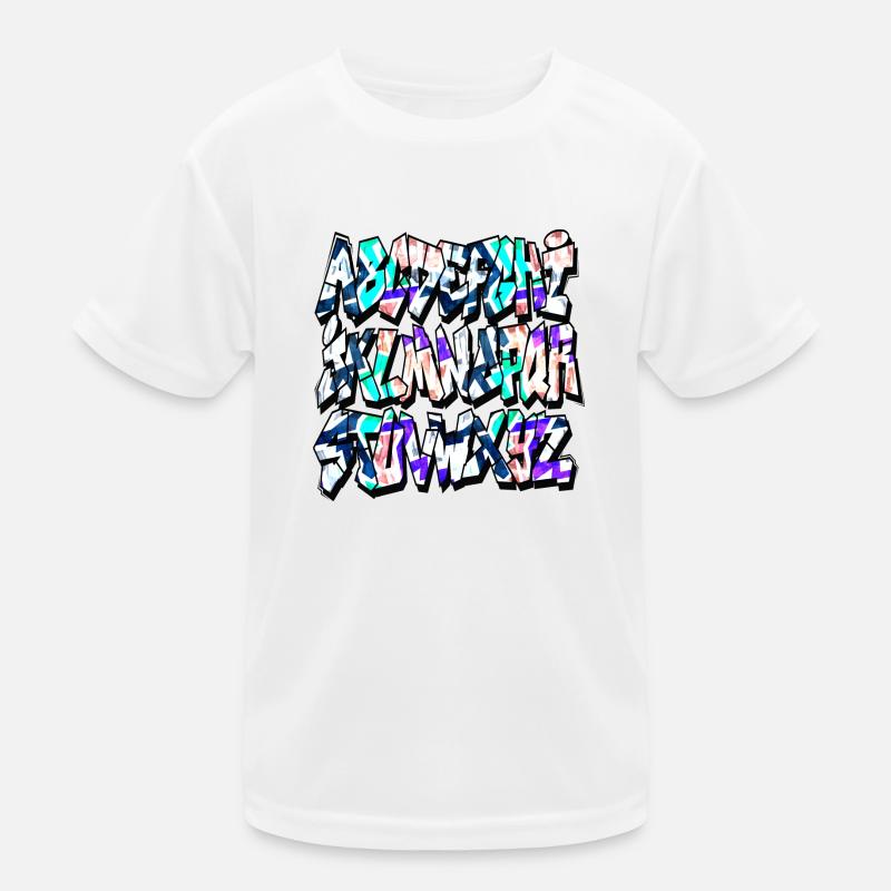 Graffiti-Alphabet Kinder Funktions-T-Shirt