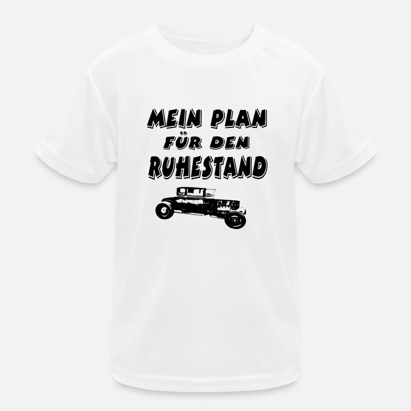 Auto - Kinder Funktions-T-Shirt - Weiß