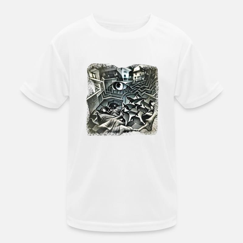 Escher Style Kids Functional T-Shirt