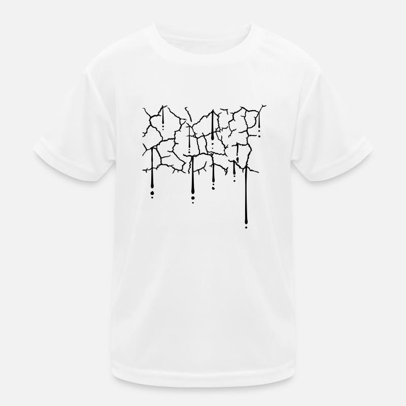 Drops Cracks Pattern Texture Kids Functional T-Shirt