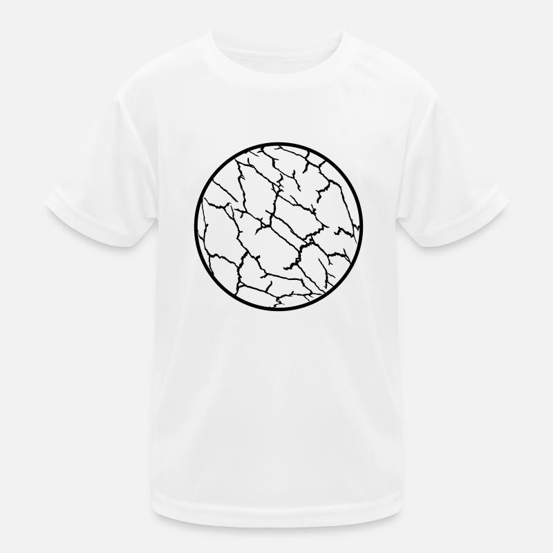 Cracks Pattern Planet Ball Kids Functional T-Shirt
