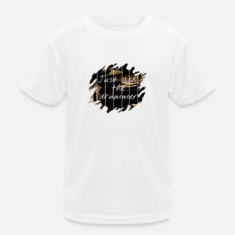 Schlagzeuger Kinder Funktions-T-Shirt