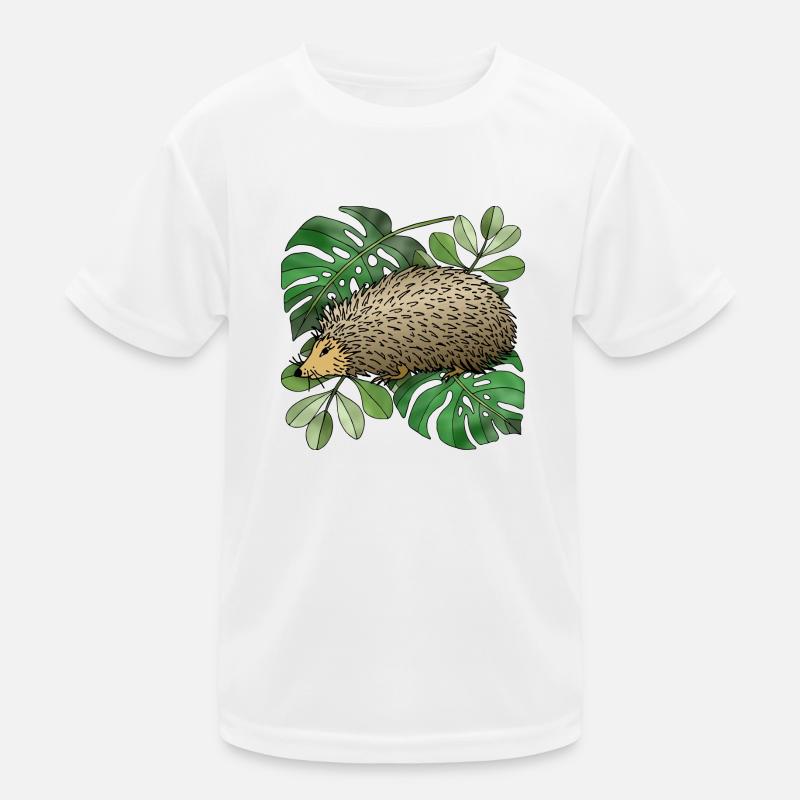 Igel - Kinder Funktions-T-Shirt - Weiß