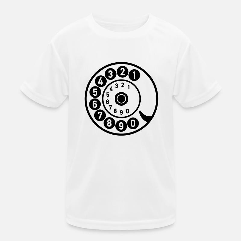 Dial Vintage Phone Call Retro Technology Kids Functional T-Shirt