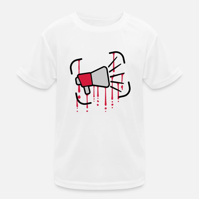 Tropfen Megafon Laute Rede Kinder Funktions-T-Shirt