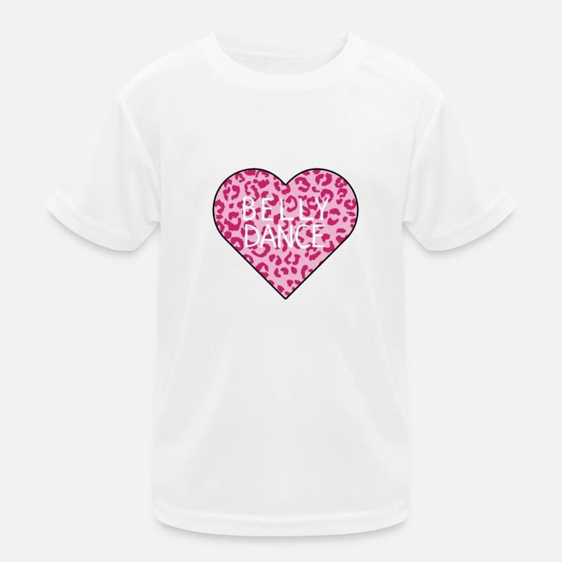 Belly Dance Lover leopard heart Kids Functional T-Shirt