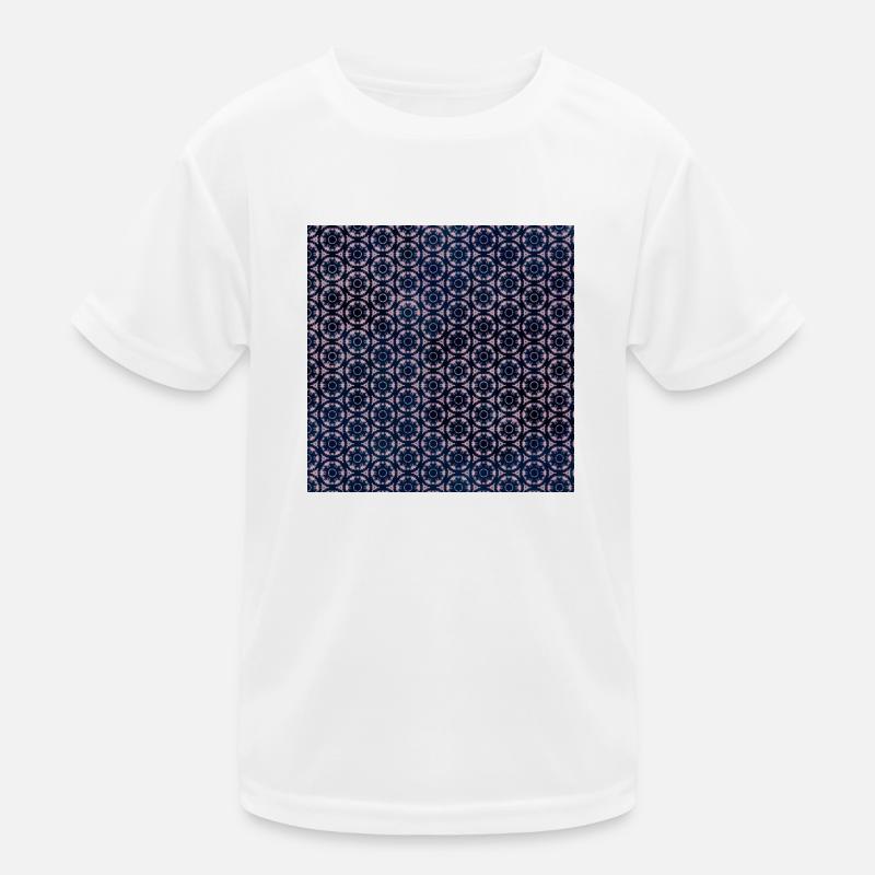 Pink Geo Tie Dye Pattern Kids Functional T-Shirt