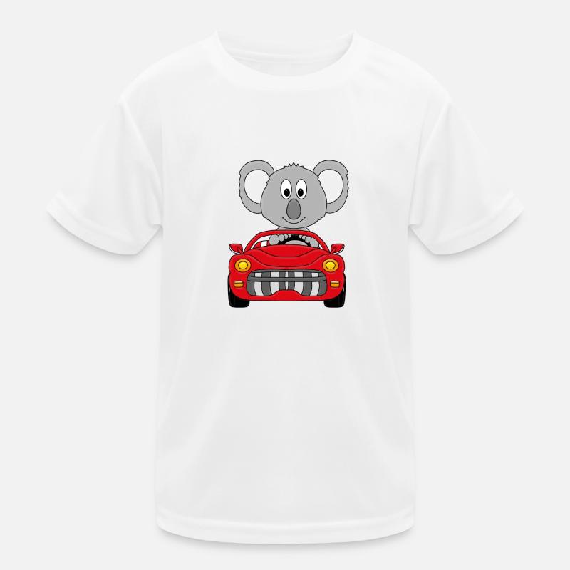 KOALA - AUTO - TIER - TIERISCH - AUTOFAHRER Kinder Funktions-T-Shirt