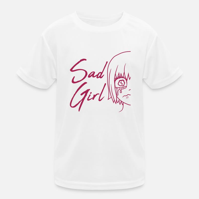 Face crying Sad Girl Kids Functional T-Shirt