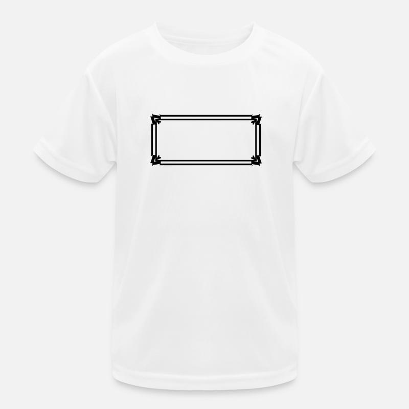 Rectangular frame with ornaments Kids Functional T-Shirt