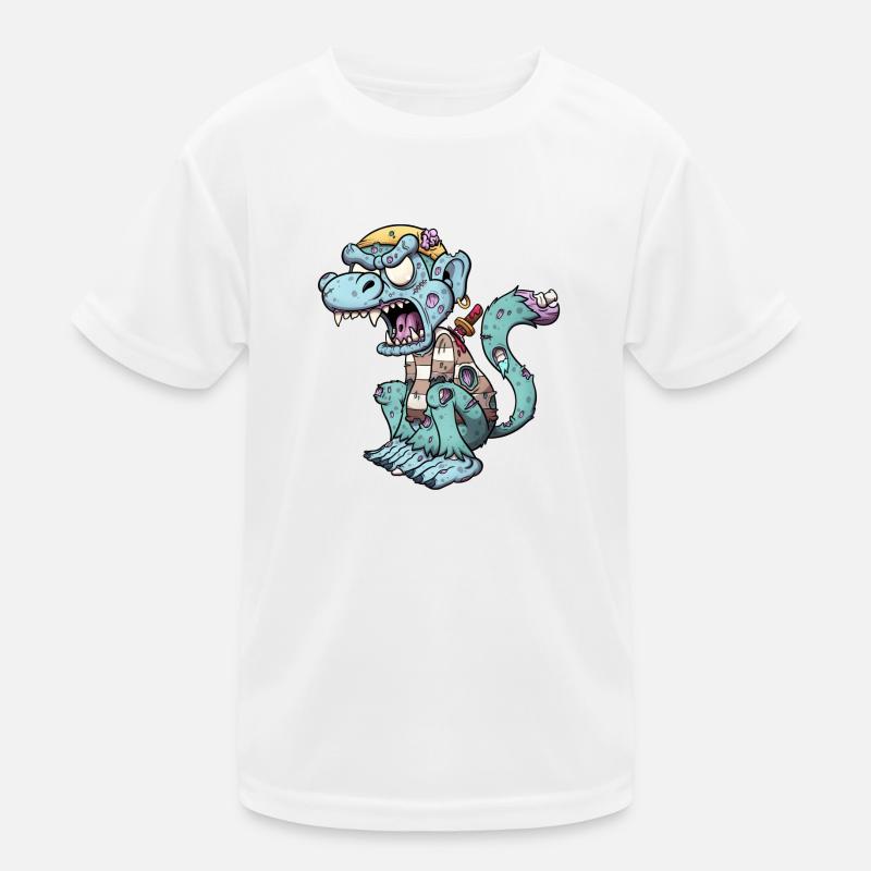 Zombie Pirate Monkey - Kids Functional T-Shirt - white