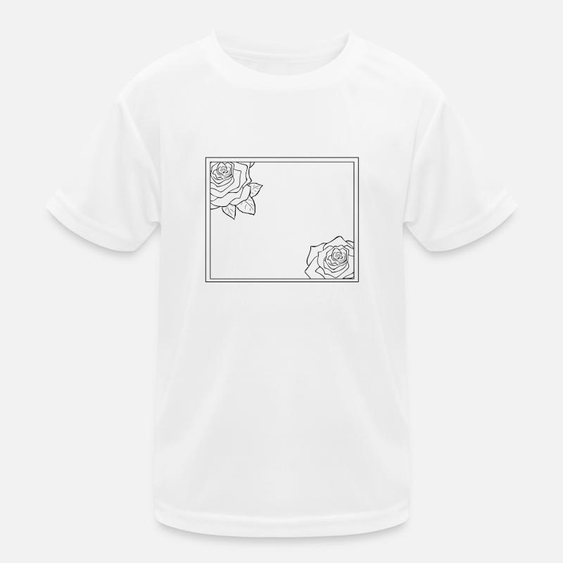 Cadre rectangulaire avec roses T-shirt sport Enfant