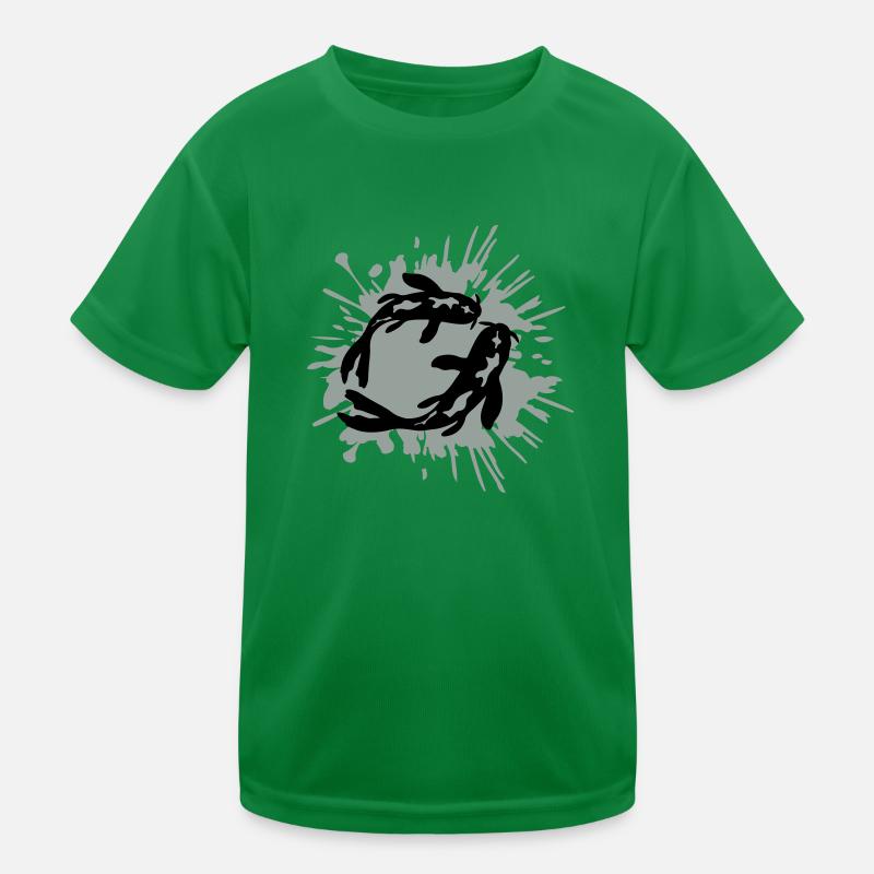 Farbklecks 2 Koi Fische Kinder Funktions-T-Shirt