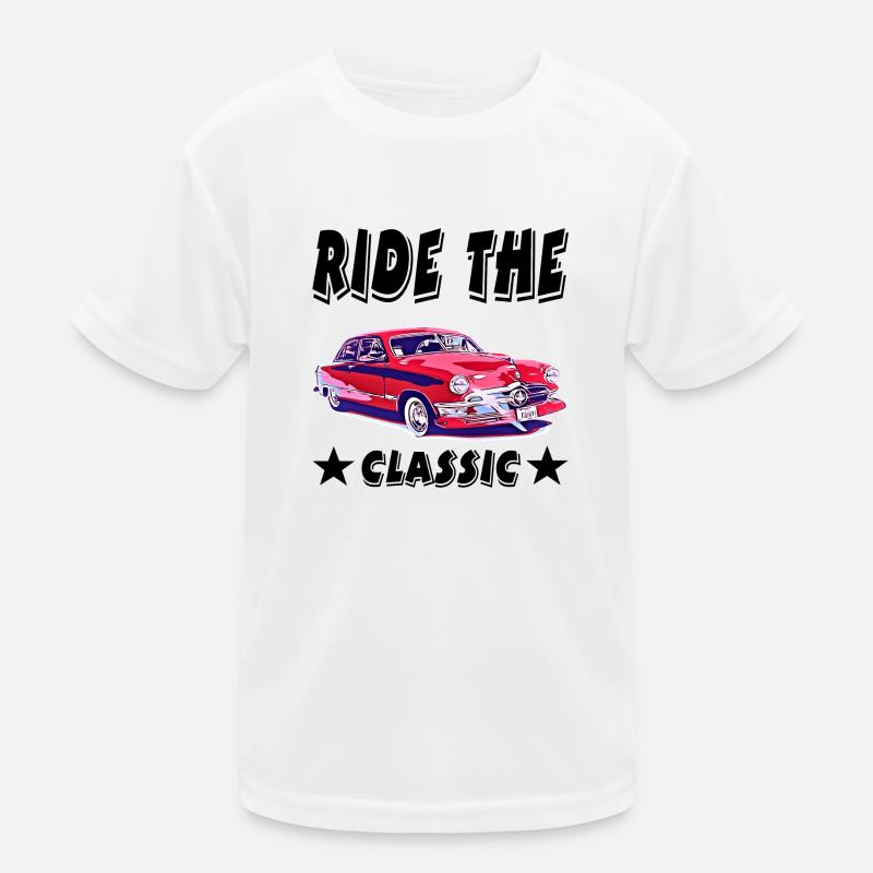 Auto - Kinder Funktions-T-Shirt - Weiß