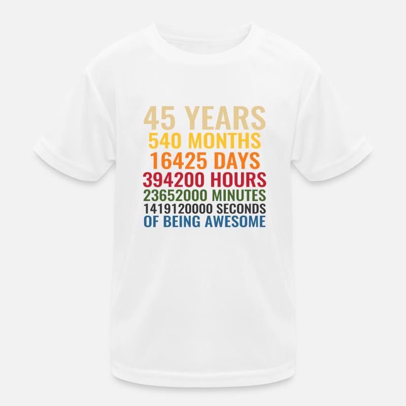 45 Years Kinder Funktions-T-Shirt