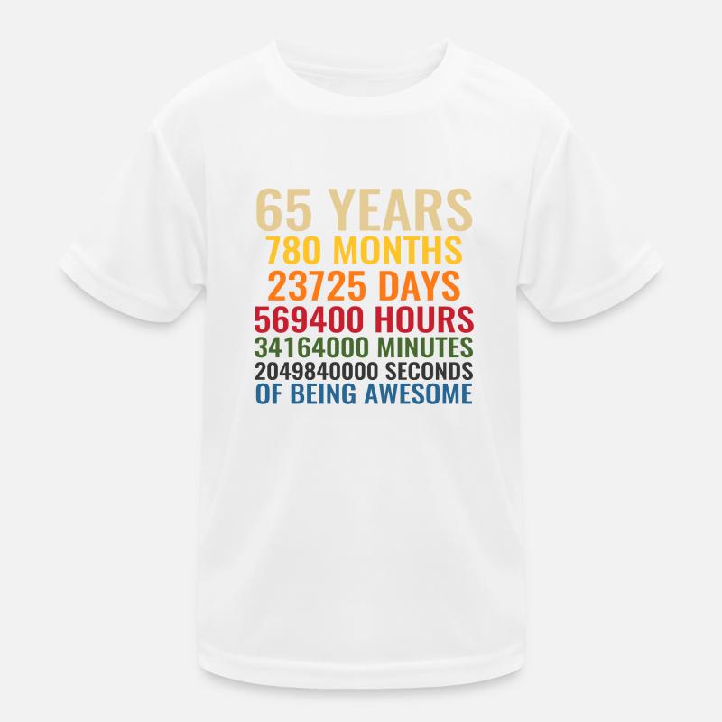 65 Years Kinder Funktions-T-Shirt