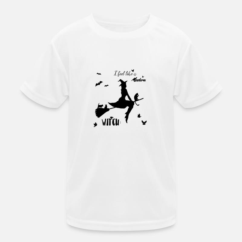 Ich fühle mich wie eine moderne Hexe. Kinder Funktions-T-Shirt