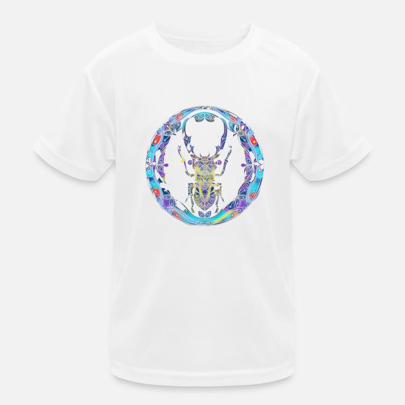 Farbenfroher Skarabäus Kinder Funktions-T-Shirt