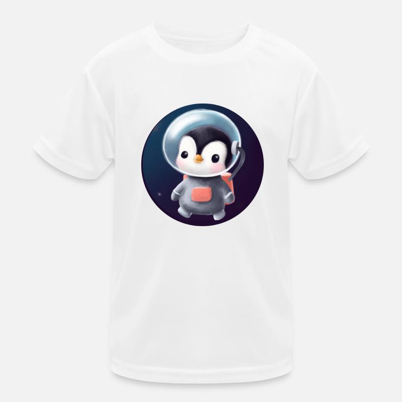 Astronaute pingouin mignon dans l’espace T-shirt sport Enfant