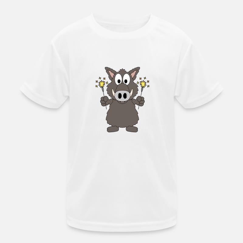 WILDSCHWEIN - EBER - KEILER - WUNDERKERZEN Kinder Funktions-T-Shirt
