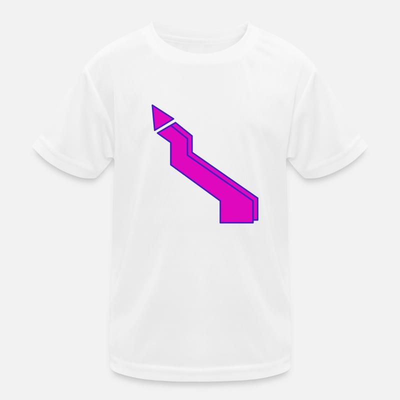 Blitz pink - Kinder Funktions-T-Shirt - Weiß