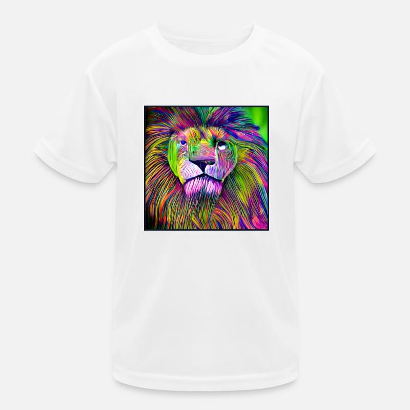 LION MULTICOLORE T-shirt sport Enfant