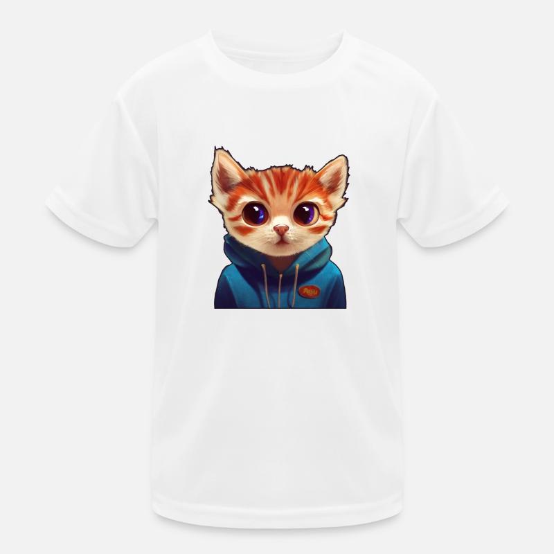 Kitten mit Pullover Kinder Funktions-T-Shirt